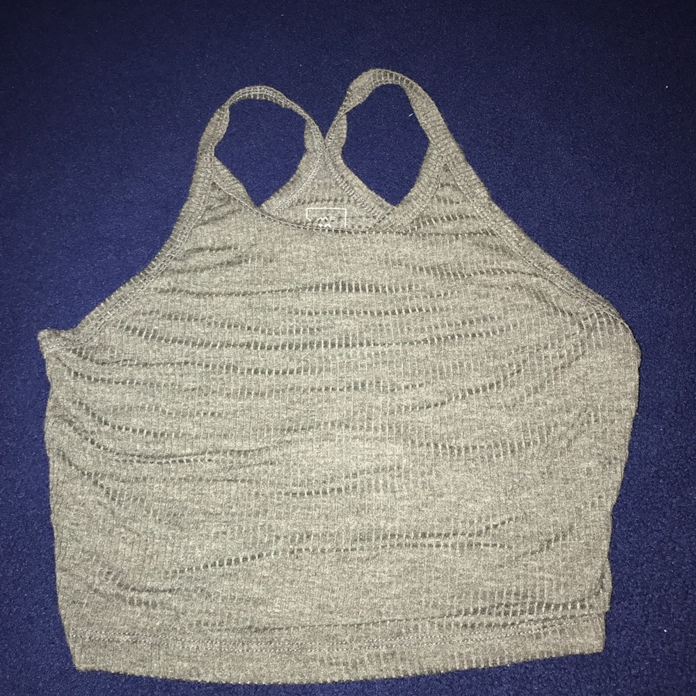 Gray crop top