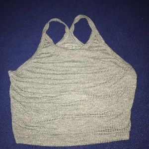 Gray crop top