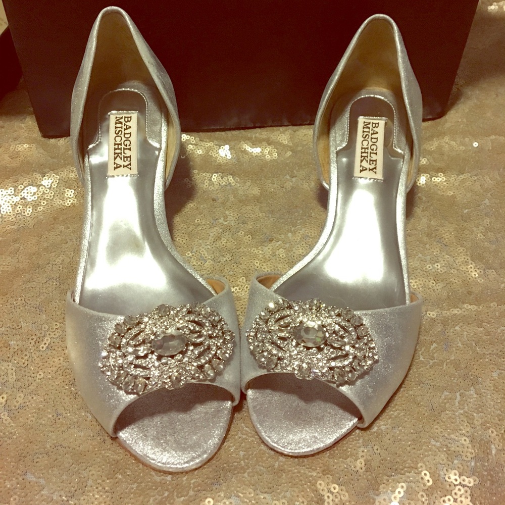 Badgley Mischka Petrina II D’orsay in Silver 6.5