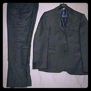 Dark navy pin stripe suit from Express