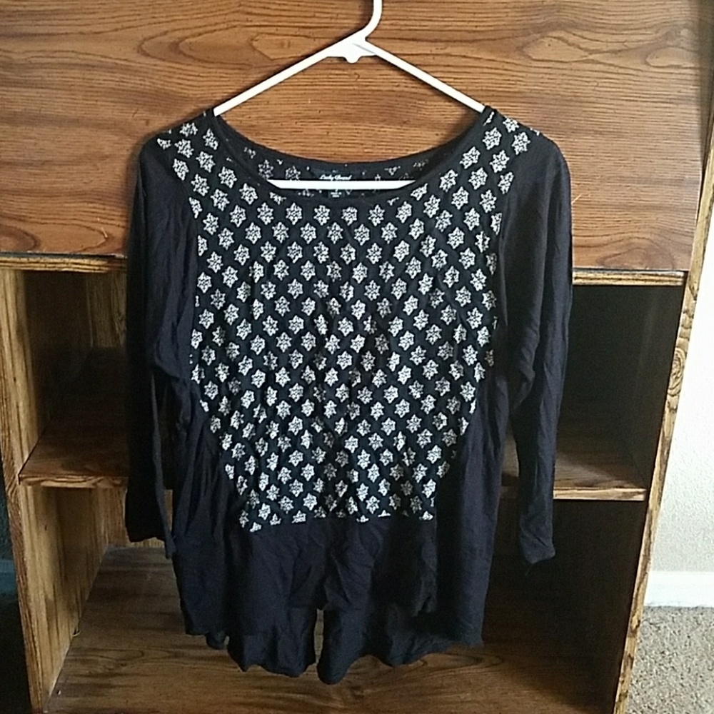 Black and white blouse