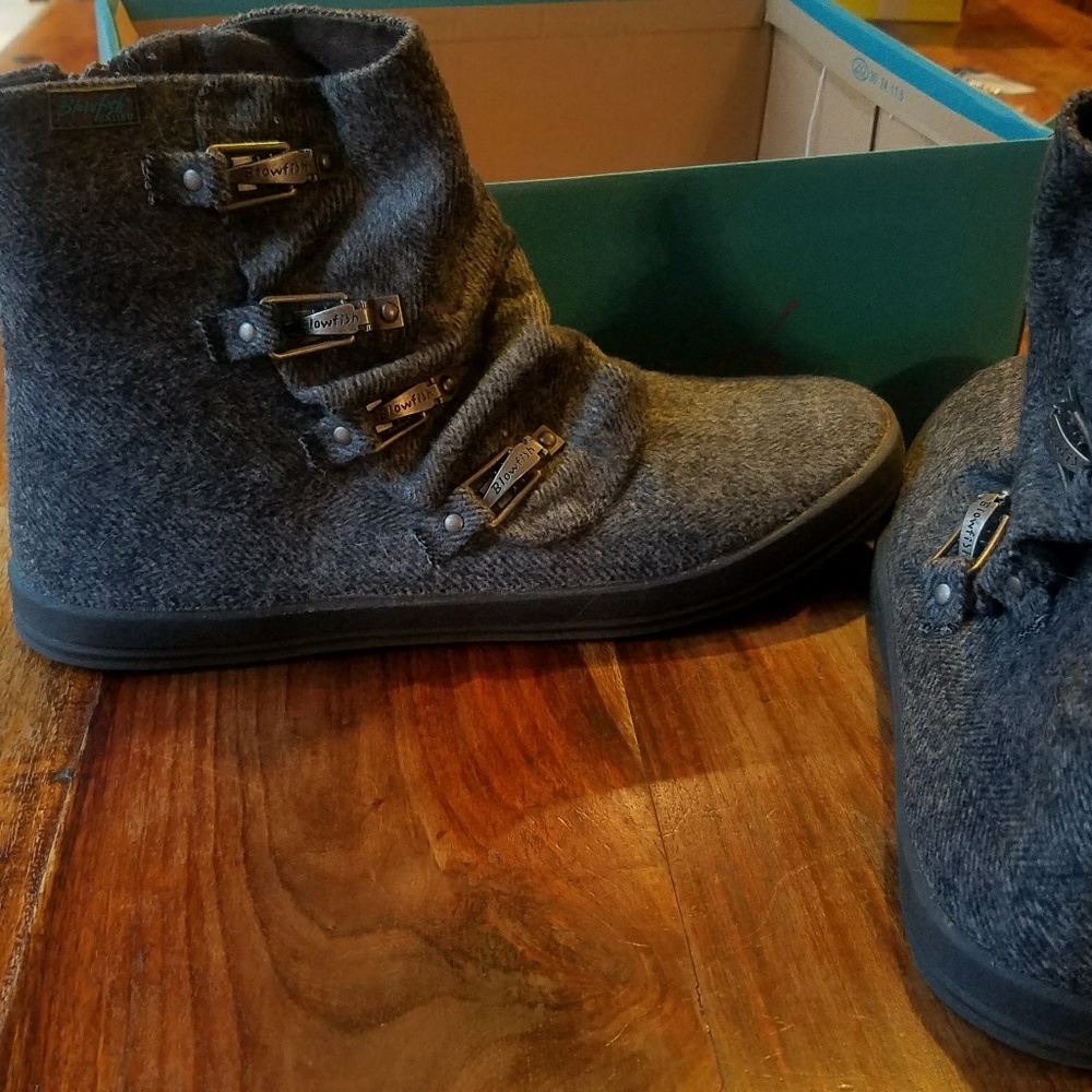 Gray booties