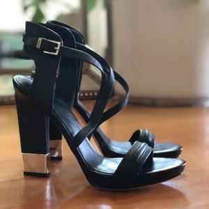 Marciano Black Strappy Heel