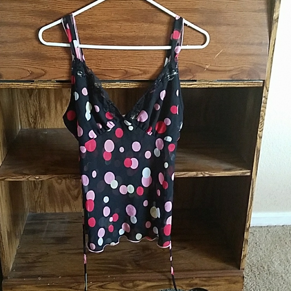 Sexy See through tank with lace neckline