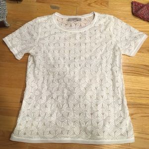 Lacey white t shirt.