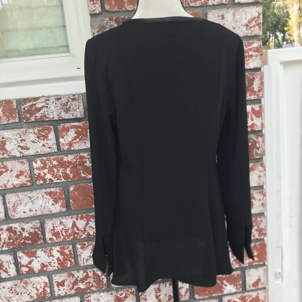 NWOT sheer black long sleeve top - Picture 4 of 7