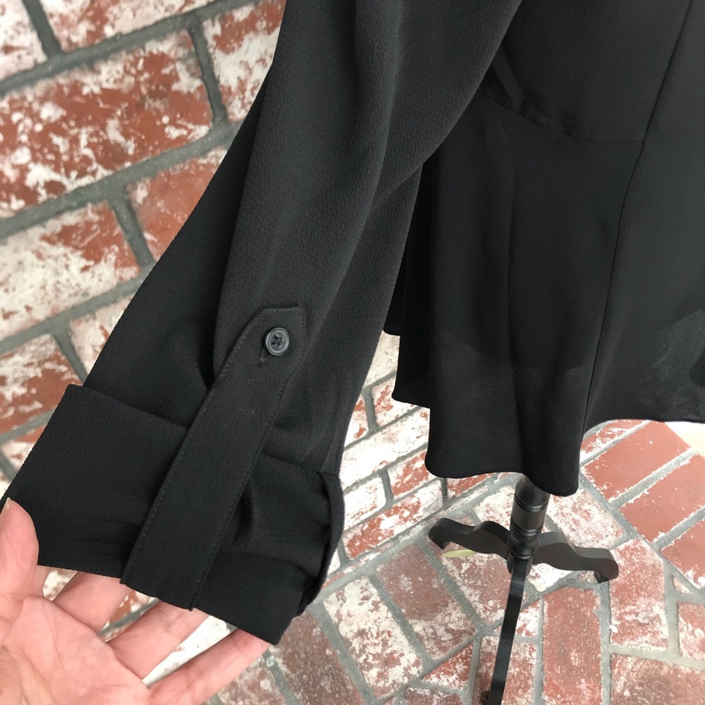 NWOT sheer black long sleeve top - Picture 5 of 7