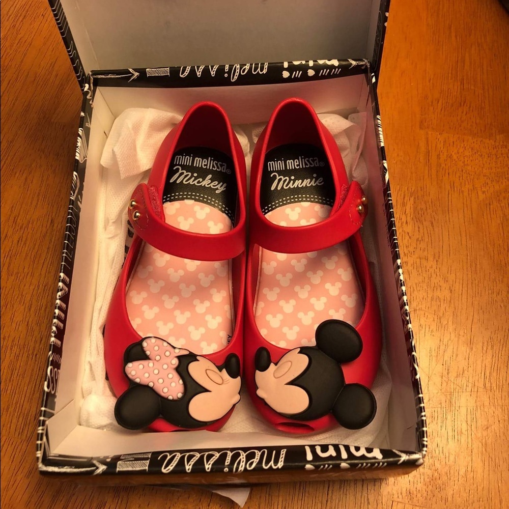 New Mini Melissa Disney Twins Mary Janes sz 8