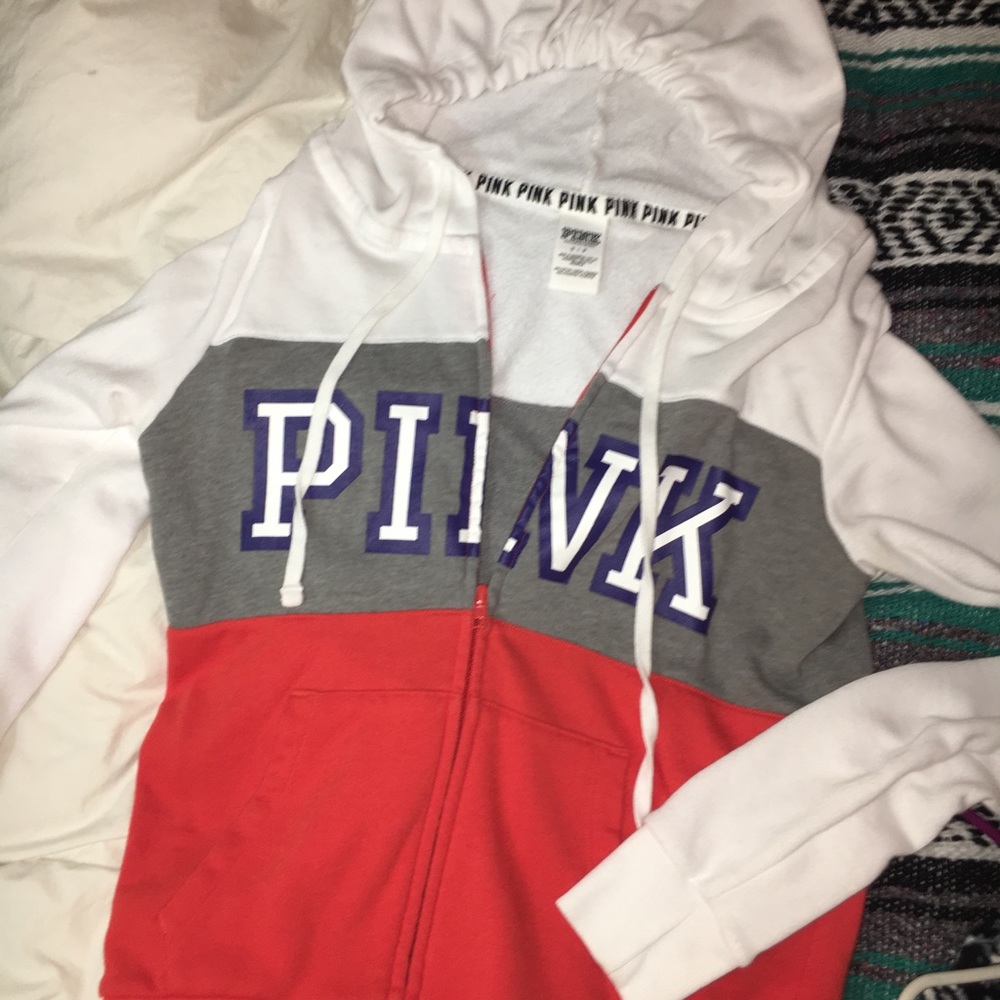 Multi colored pink sweater