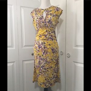 Apt 9 Keyhole Cherry Blossom Print Dress Ruched