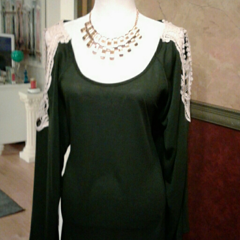 Lovely green off shoulder top