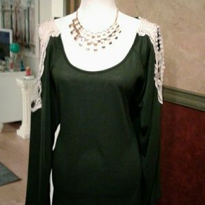 Lovely green off shoulder top