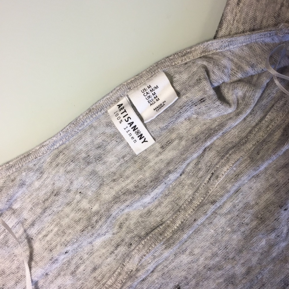 Artisan NY Linen Open Front Cardigan - Picture 3 of 4