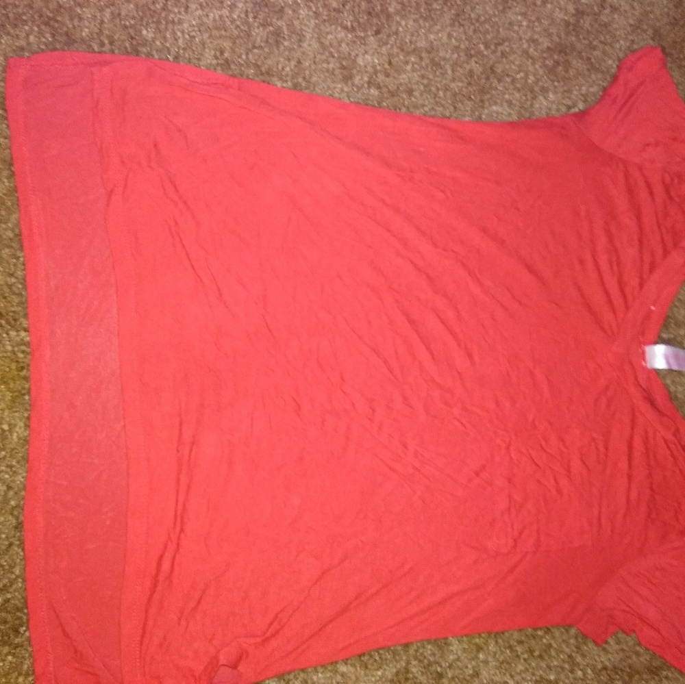 Red hi lo shirt