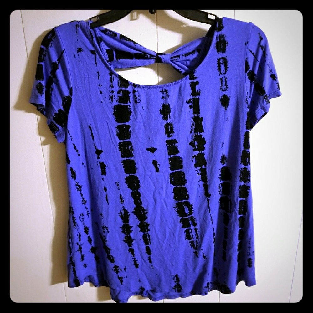 Blue Tie Dye Print Shirt
