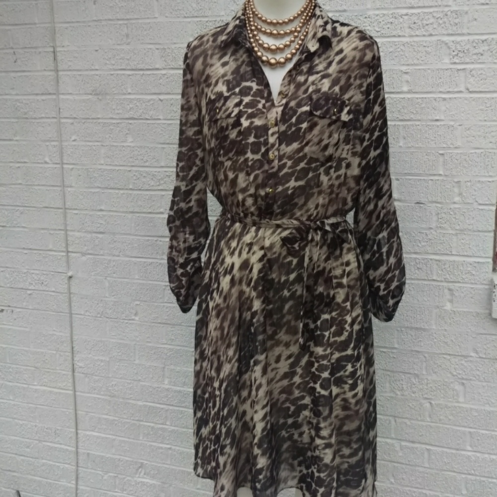 Alex Marie 16 blight weight brown print LS