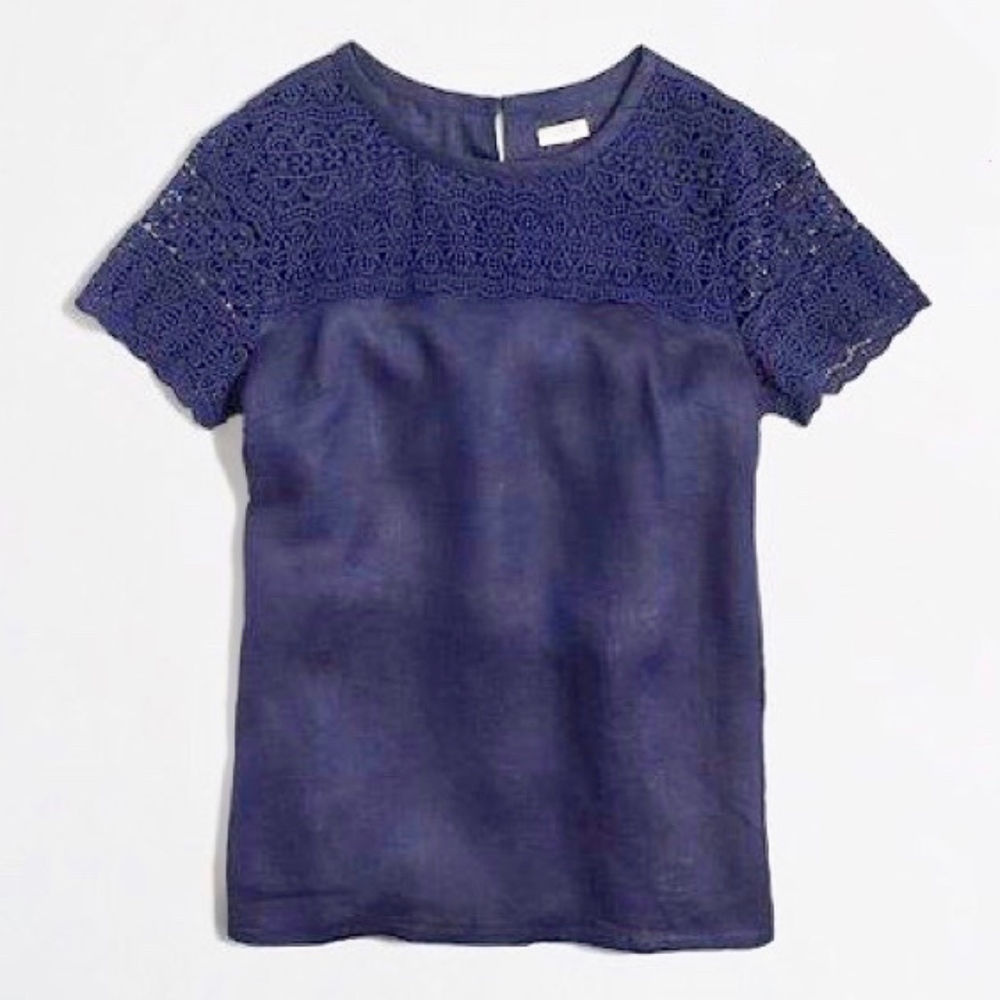 J.Crew Factory Linen Lace t-shirt