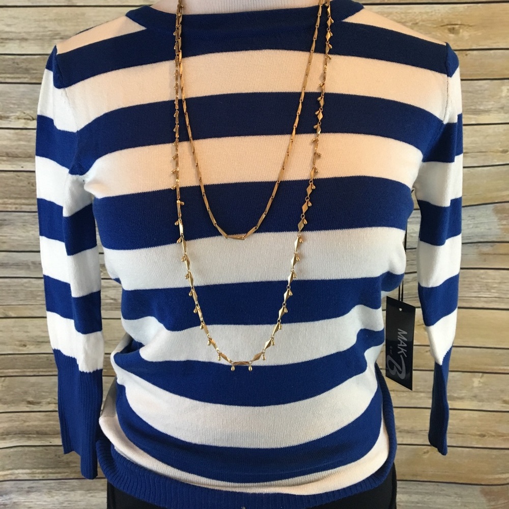 Mak B striped sweater.