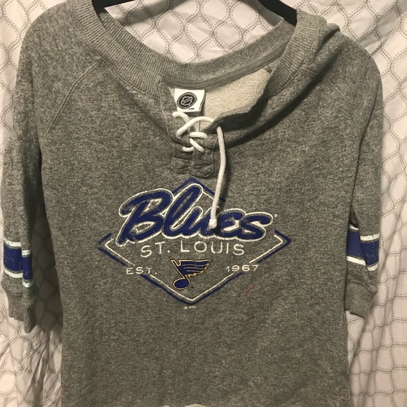 NHL Tops - St. Louis Blues 3/4 Lace Up Sweater