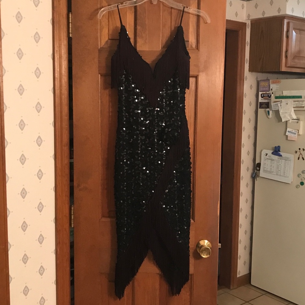 Vintage Legends sequin and fringe dress