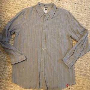 The North Face button long sleeve shirt size L