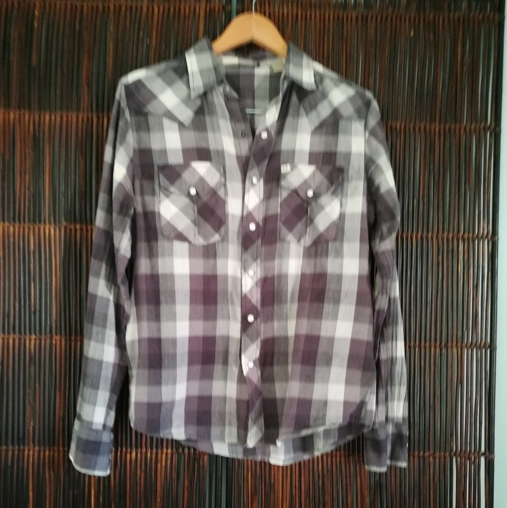 Button down plaid shirt