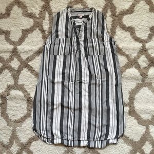 Sleeveless striped tunic