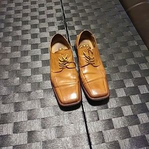 Stacy Adams brown dress shoes.