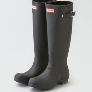 Matte Black Tall Hunter Rain Boots