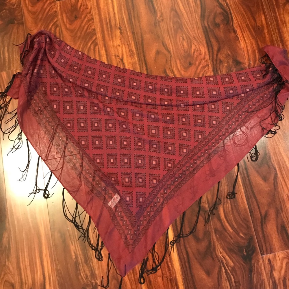 Brass Plum Burgundy Scarf