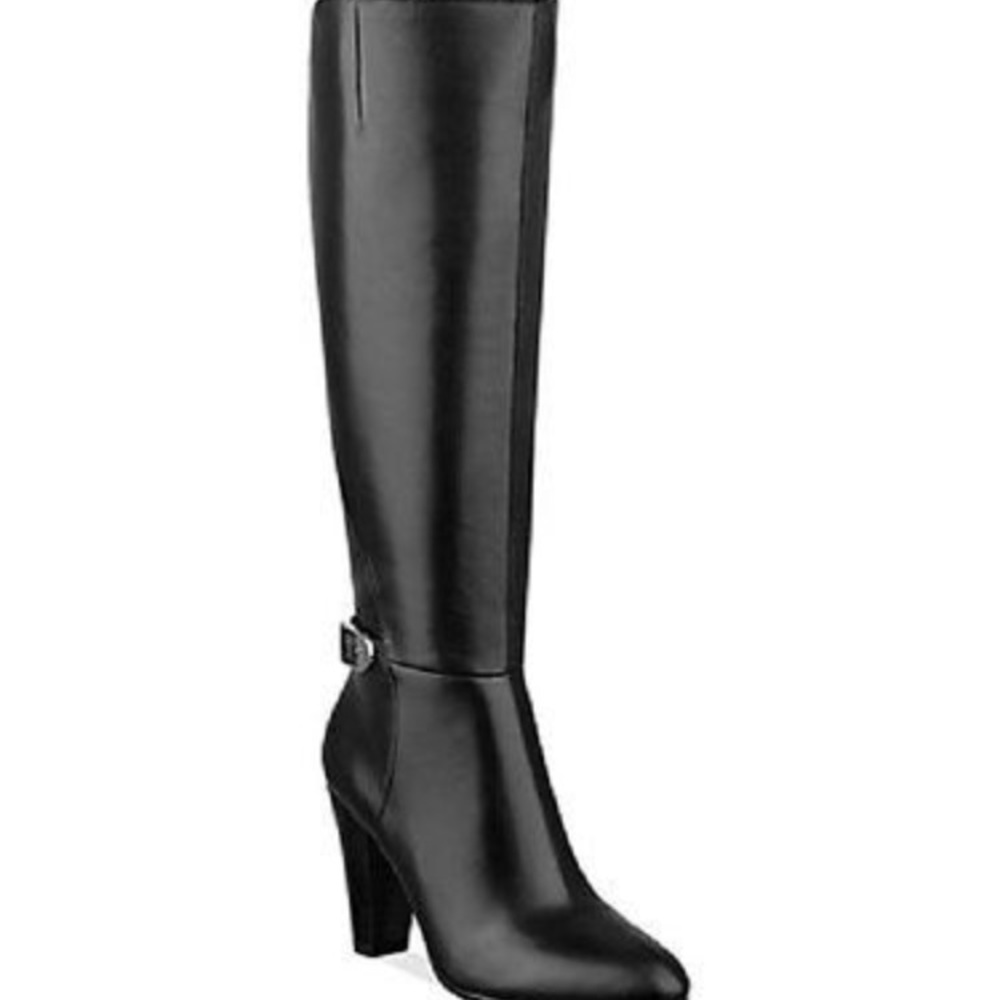 Marc Fisher Tall Black Leather Boots sz10