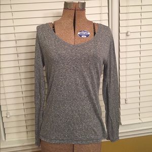 Long Sleeve Grey V-Neck