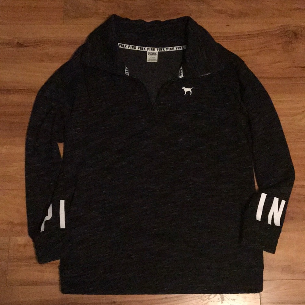 FINAL SALE/ PINK half zip pullover