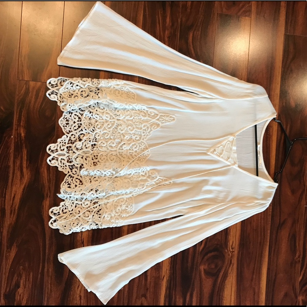 White Bohemian Long Sleeve Top