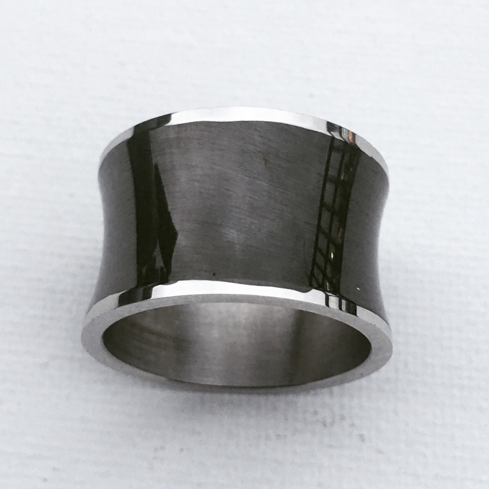 🆕 Stainless Steel Black Resin Band