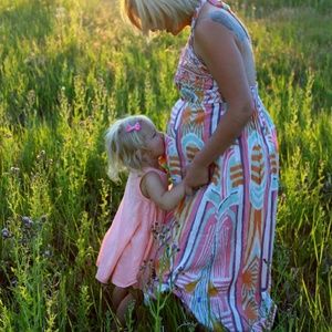 Beaded maxi dress- NOT a maternity dress