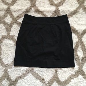 Black suede mini skirt