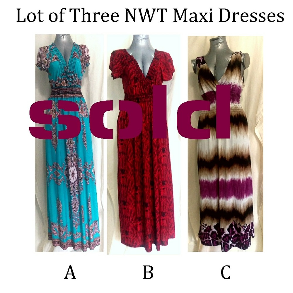 Lot of Three NWT Maxi Dresses