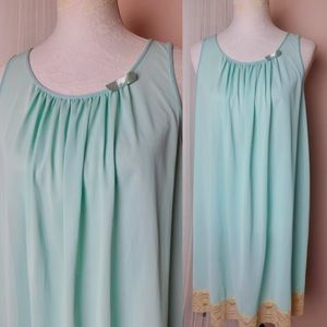 Vintage Gilead Lingerie Mint Nylon Nightie Medium