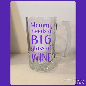 Big glass of wine beer mug