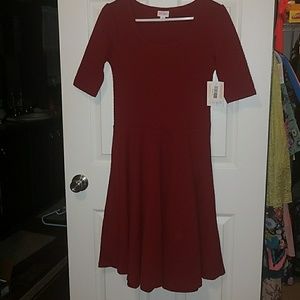 LulaRoe Nicole Christmas red