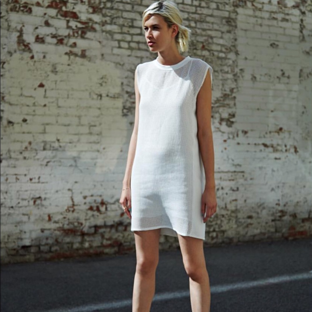 Front mesh dress with slip