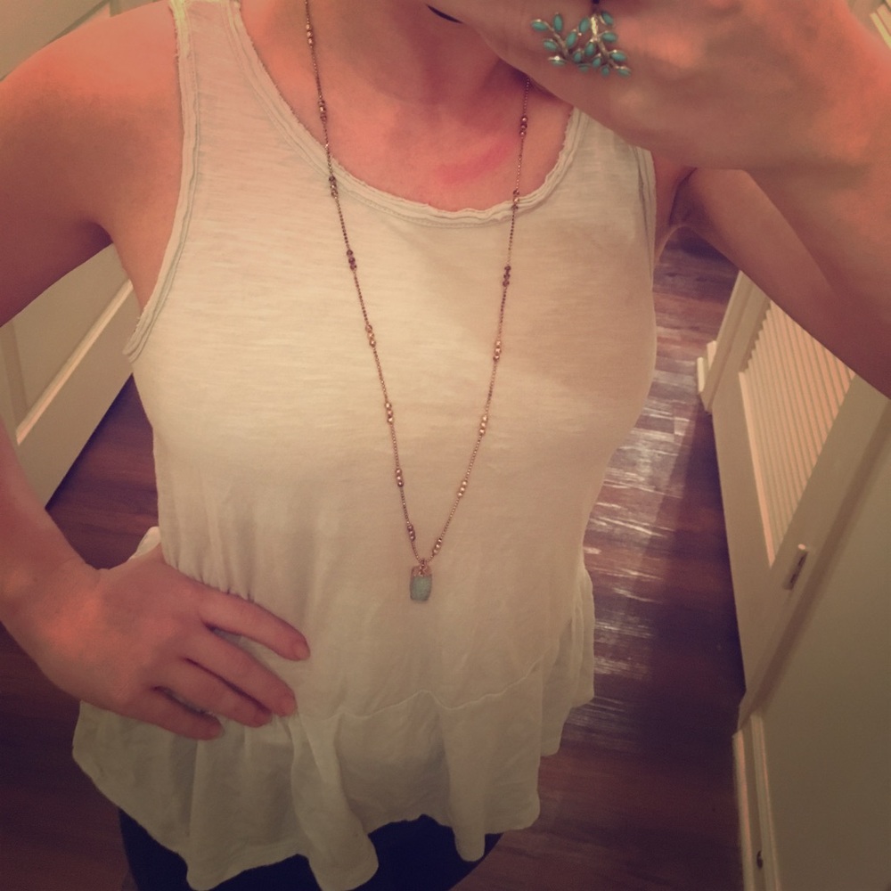 Gap Peplum Ruffle Tank Top