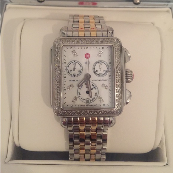 Michele Deco Diamond Diamond Dial Watch main image 5