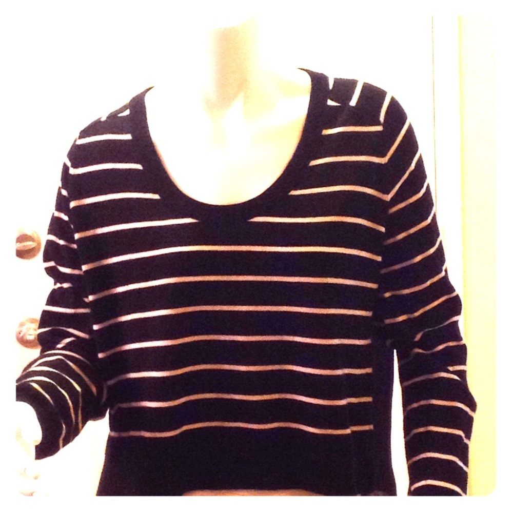 Mason black and white stripe top