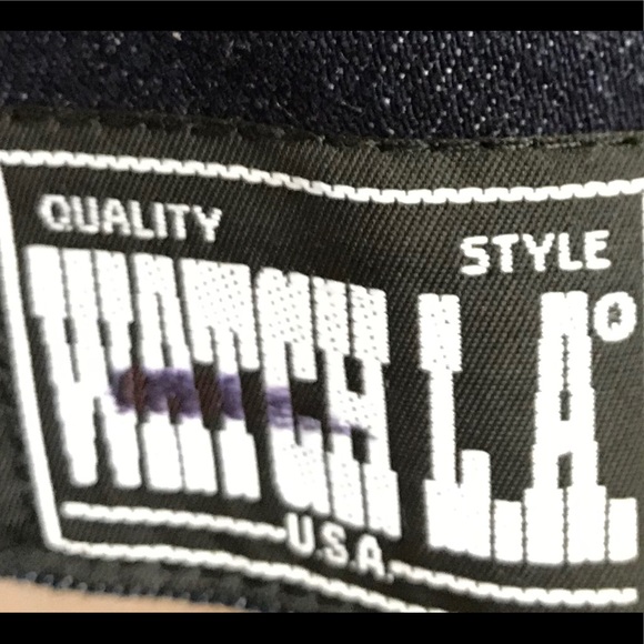 “WATCH LA “ Jean Jacker lace up detail - Picture 4 of 8