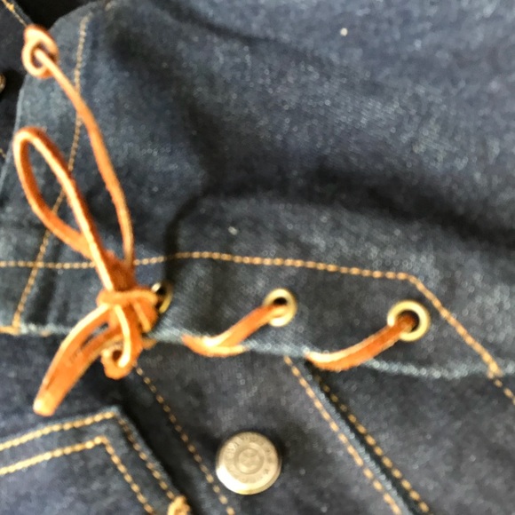 “WATCH LA “ Jean Jacker lace up detail - Picture 5 of 8