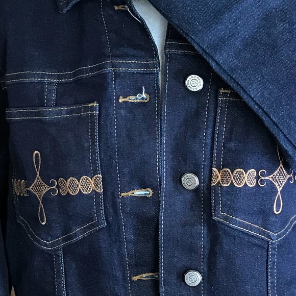 “WATCH LA “ Jean Jacker lace up detail - Picture 7 of 8