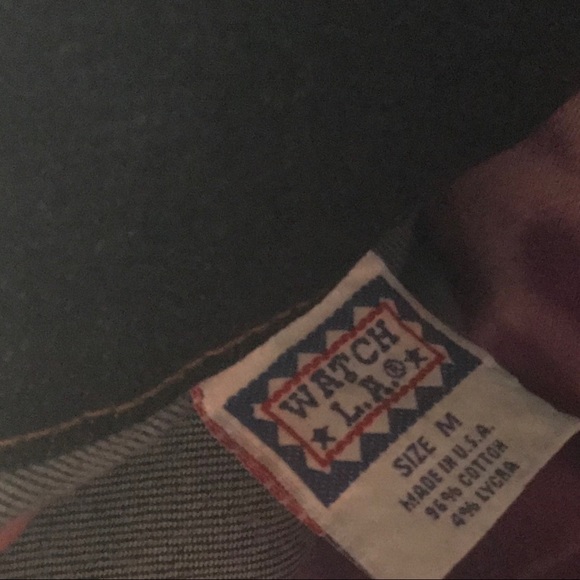 “WATCH LA “ Jean Jacker lace up detail - Picture 8 of 8