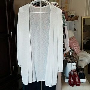 White comfy long sleeve cardigan
